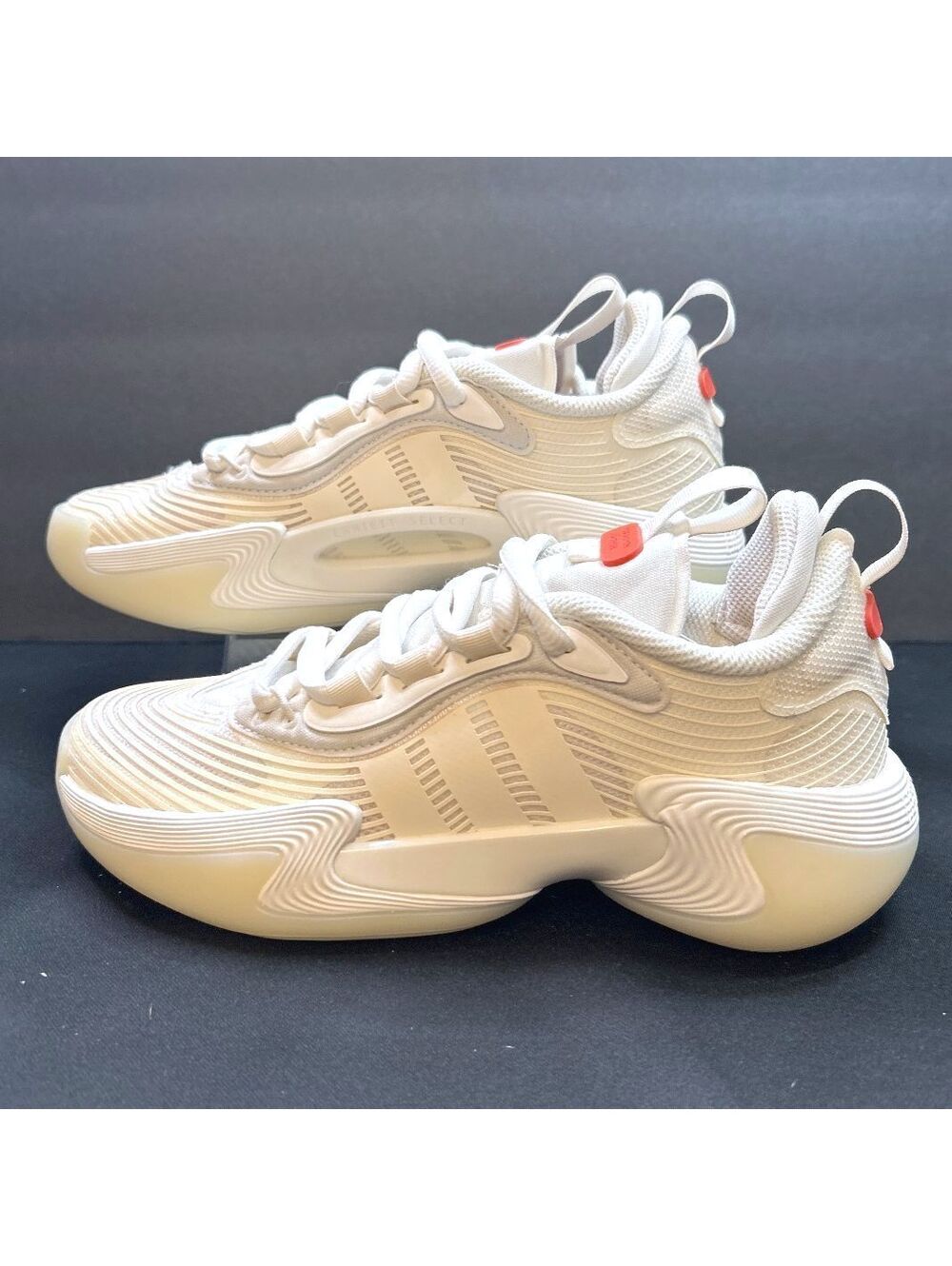 adidas Exhibit Select Women Mid 2.0 Pro Basketball Shoe "Cream/White" Sz 7 | NWT